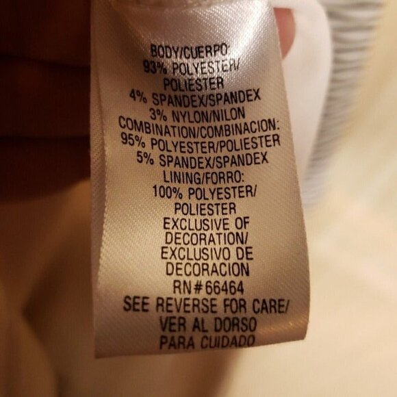 Sandra Darren Womens Black White 3/4 Sleeve Abstract Bodycon Midi Dress 6 - Picture 7 of 7